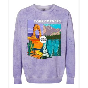 Four Corners National Monument With National Parks Colorblast Crewneck Sweatshirt