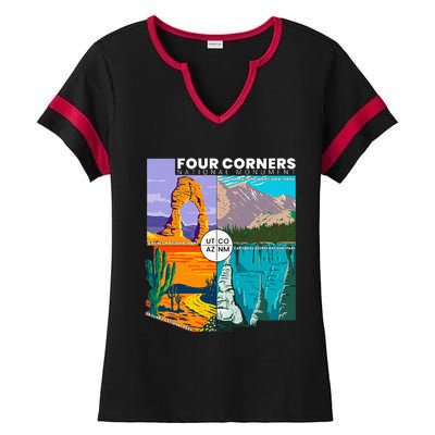 Four Corners National Monument With National Parks Ladies Halftime Notch Neck Tee