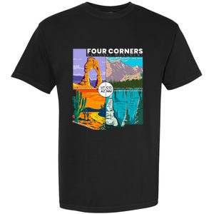 Four Corners National Monument With National Parks Garment-Dyed Heavyweight T-Shirt