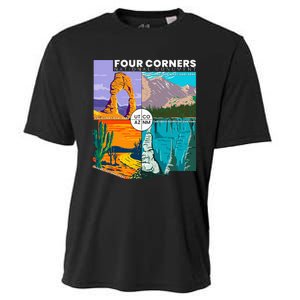 Four Corners National Monument With National Parks Cooling Performance Crew T-Shirt