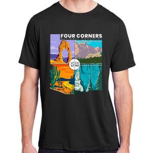 Four Corners National Monument With National Parks Adult ChromaSoft Performance T-Shirt