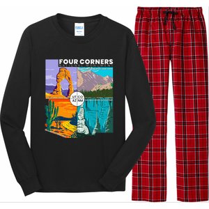 Four Corners National Monument With National Parks Long Sleeve Pajama Set