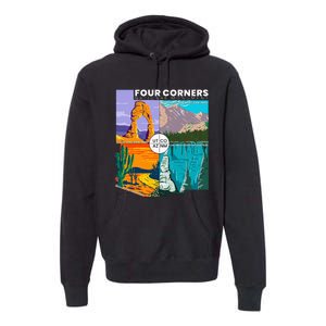 Four Corners National Monument With National Parks Premium Hoodie