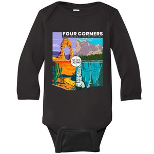 Four Corners National Monument With National Parks Baby Long Sleeve Bodysuit