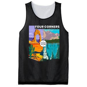 Four Corners National Monument With National Parks Mesh Reversible Basketball Jersey Tank