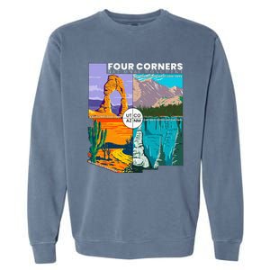 Four Corners National Monument With National Parks Garment-Dyed Sweatshirt