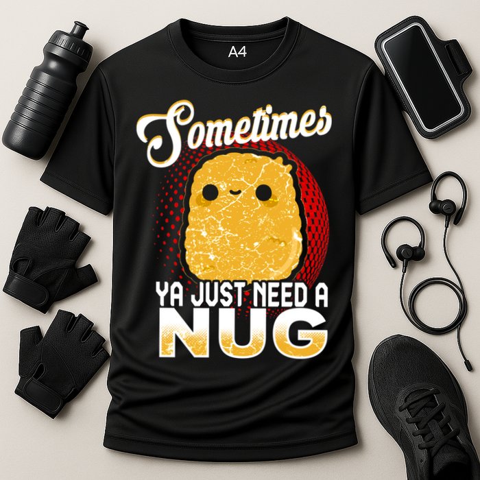 Funny Chicken Nugget Fast Food Cool Gift Cooling Performance Crew T-Shirt