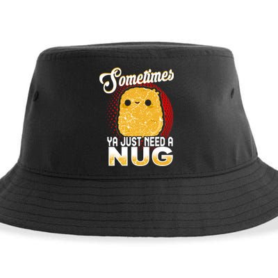 Funny Chicken Nugget Fast Food Cool Gift Sustainable Bucket Hat