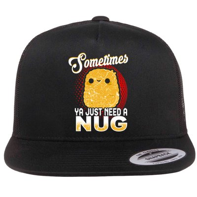 Funny Chicken Nugget Fast Food Cool Gift Flatbill Hat