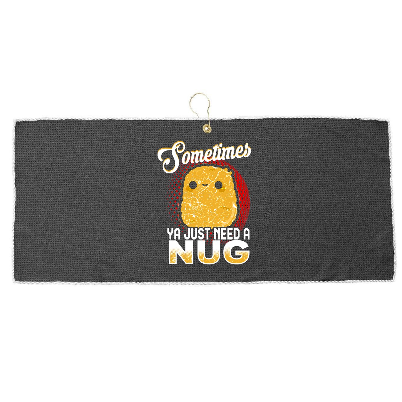 Funny Chicken Nugget Fast Food Cool Gift Large Microfiber Waffle Golf Towel