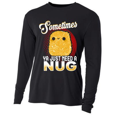 Funny Chicken Nugget Fast Food Cool Gift Cooling Performance Long Sleeve Crew