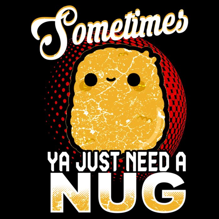 Funny Chicken Nugget Fast Food Cool Gift Cropped Pullover Crew