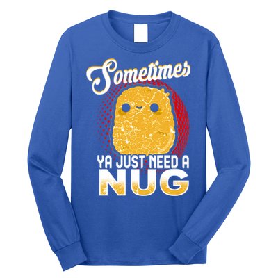Funny Chicken Nugget Fast Food Cool Gift Long Sleeve Shirt