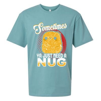 Funny Chicken Nugget Fast Food Cool Gift Sueded Cloud Jersey T-Shirt
