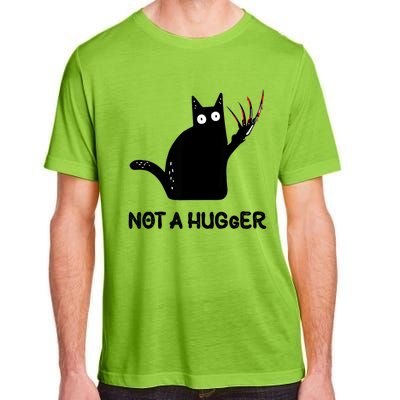 Funny Cat Not A Hugger Sarcastic Cat Saying Humor Joke Adult ChromaSoft Performance T-Shirt