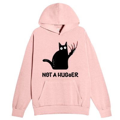 Funny Cat Not A Hugger Sarcastic Cat Saying Humor Joke Urban Pullover Hoodie