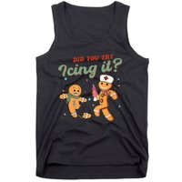 Funny Christmas Nurse Did You Try Icing It Gingerbread Man Tank Top