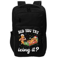 Funny Christmas Nurse Gingerbread Man Did You Try Icing It Impact Tech Backpack