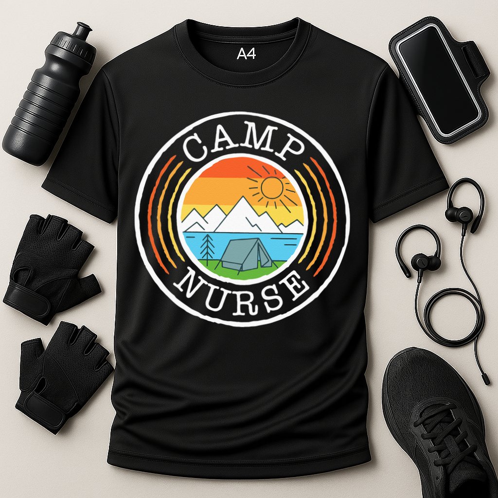 Funny Camp Nurses For Summer Camp Nurse Nursing Cooling Performance Crew T-Shirt