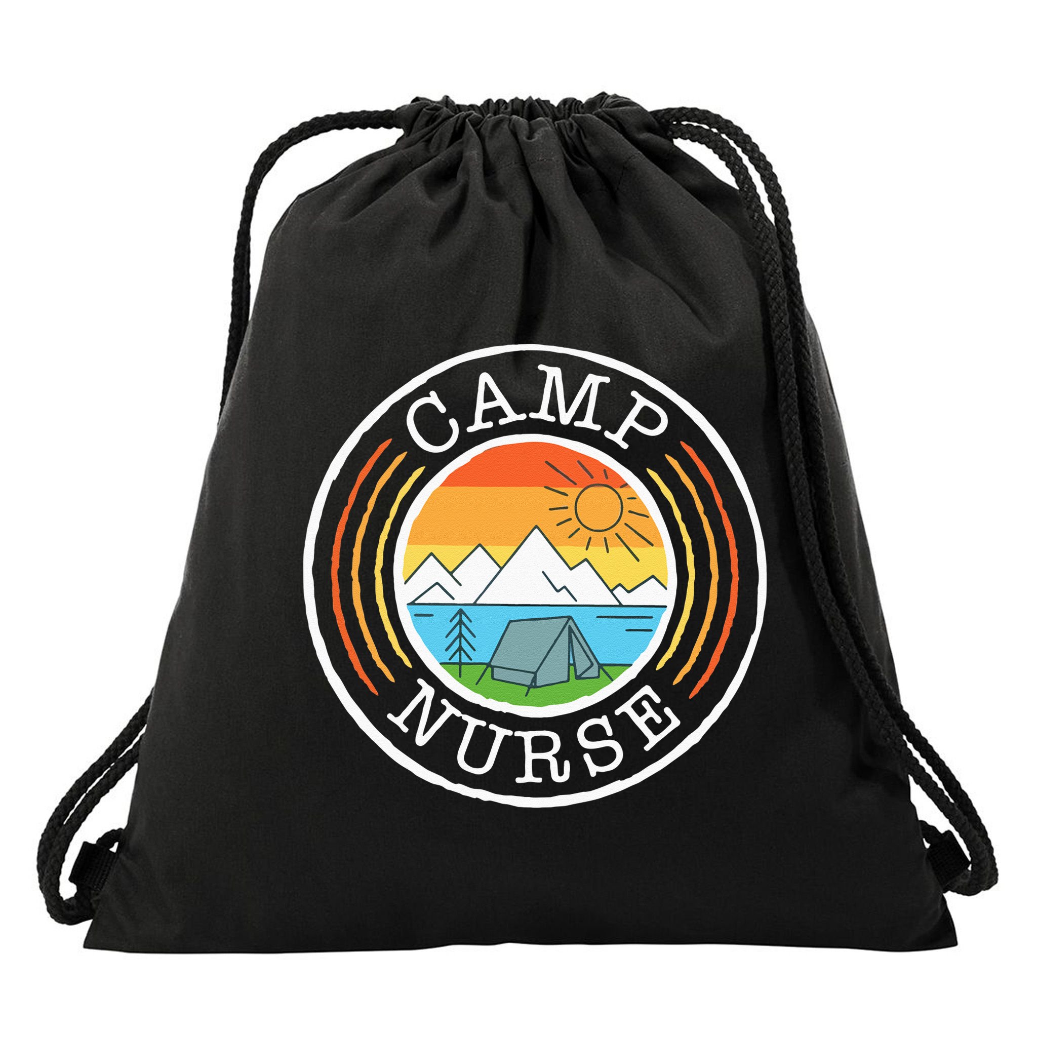 Funny Camp Nurses For Summer Camp Nurse Nursing Drawstring Bag