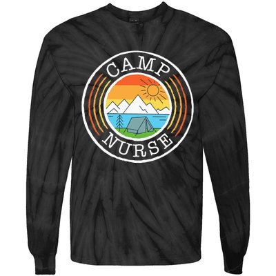 Funny Camp Nurses For Summer Camp Nurse Nursing Tie-Dye Long Sleeve Shirt