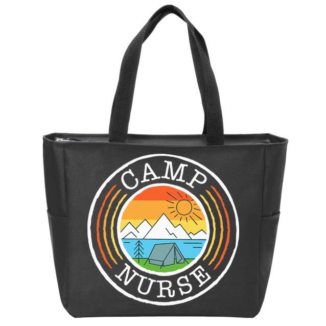 Funny Camp Nurses For Summer Camp Nurse Nursing Zip Tote Bag
