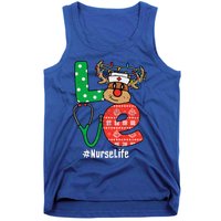 Funny Christmas Nurse Stethoscope Christmas Reindeer Nurse Tank Top