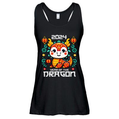 Funny Chinese New Year 2024 Year Of The Dragon 2024 Ladies Essential Flowy Tank