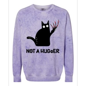 Funny Cat Not A Hugger Sarcastic Cat Saying Humor Joke Colorblast Crewneck Sweatshirt