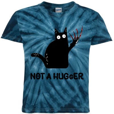 Funny Cat Not A Hugger Sarcastic Cat Saying Humor Joke Kids Tie-Dye T-Shirt