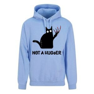 Funny Cat Not A Hugger Sarcastic Cat Saying Humor Joke Unisex Surf Hoodie