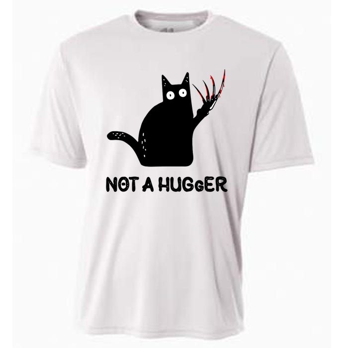 Funny Cat Not A Hugger Sarcastic Cat Saying Humor Joke Cooling Performance Crew T-Shirt