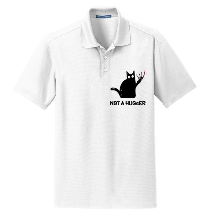 Funny Cat Not A Hugger Sarcastic Cat Saying Humor Joke Dry Zone Grid Polo