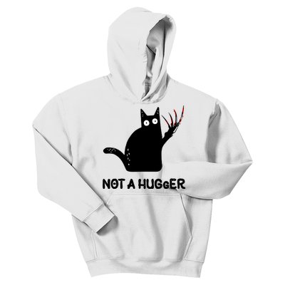 Funny Cat Not A Hugger Sarcastic Cat Saying Humor Joke Kids Hoodie