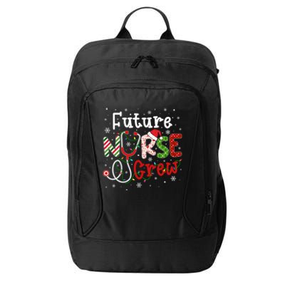 Future Christmas Nurse Crew Funny Nursing Christmas Pattern Gift City Backpack