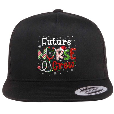 Future Christmas Nurse Crew Funny Nursing Christmas Pattern Gift Flatbill Hat
