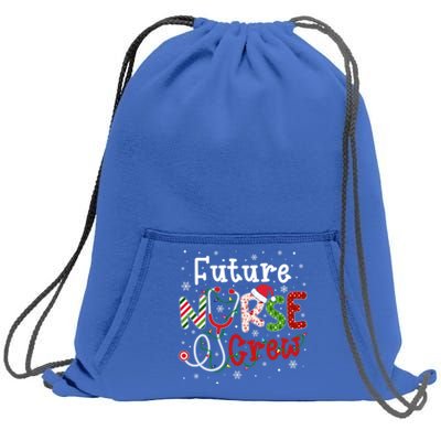 Future Christmas Nurse Crew Funny Nursing Christmas Pattern Gift Sweatshirt Cinch Pack Bag