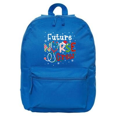 Future Christmas Nurse Crew Funny Nursing Christmas Pattern Gift 16 in Basic Backpack