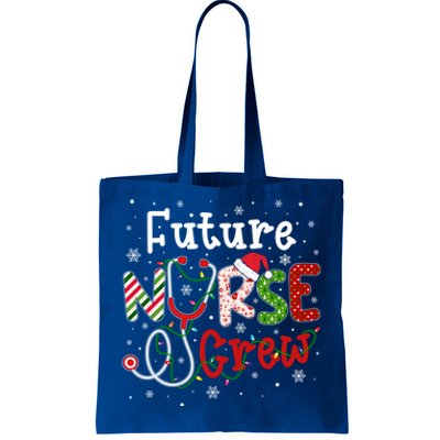 Future Christmas Nurse Crew Funny Nursing Christmas Pattern Gift Tote Bag