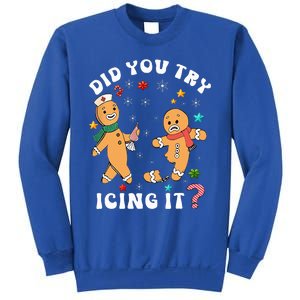 Funny Christmas Nurse Gingerbread Man Did You try Icing it Sweatshirt