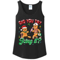 Funny Christmas Nurse Did You Try Icing It Gingerbread Man Ladies Essential Tank