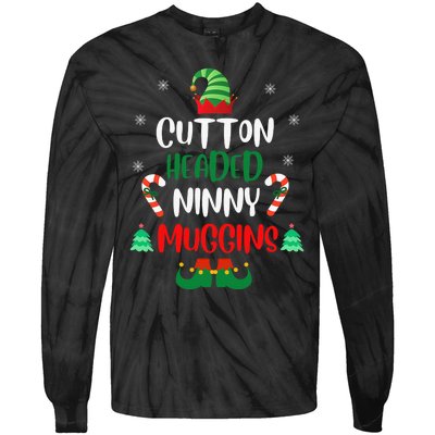 Funny Chistmas Ninny Muggins! Cotton Headed Elf Matching Tie-Dye Long Sleeve Shirt