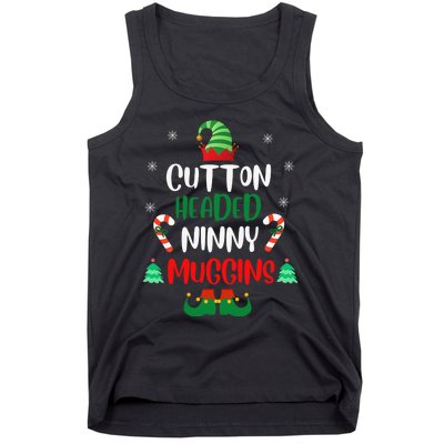 Funny Chistmas Ninny Muggins! Cotton Headed Elf Matching Tank Top