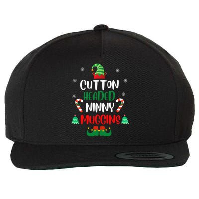 Funny Chistmas Ninny Muggins! Cotton Headed Elf Matching Wool Snapback Cap