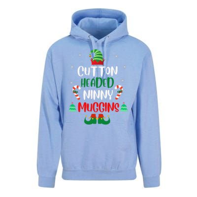 Funny Chistmas Ninny Muggins! Cotton Headed Elf Matching Unisex Surf Hoodie