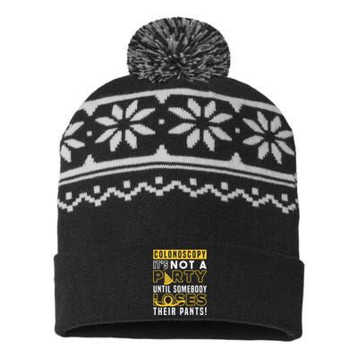 Funny Colonoscopy Not Party Gastroenterology Endoscopy USA-Made Snowflake Beanie