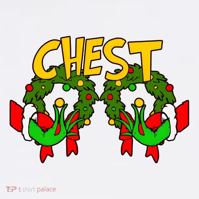 Funny Chest Nuts Couples Matching Christmas Humor Boobs Adult Joke Tall T-Shirt