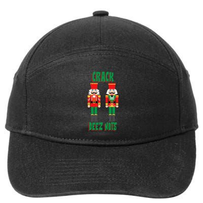 Funny Christmas Nutcracker Design Crack Deez Nuts 7-Panel Snapback Hat