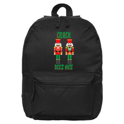 Funny Christmas Nutcracker Design Crack Deez Nuts 16 in Basic Backpack
