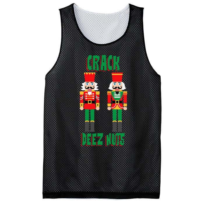 Funny Christmas Nutcracker Design Crack Deez Nuts Mesh Reversible Basketball Jersey Tank